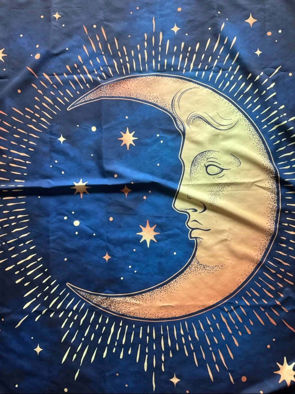 Large Moon and Star Tapestry
